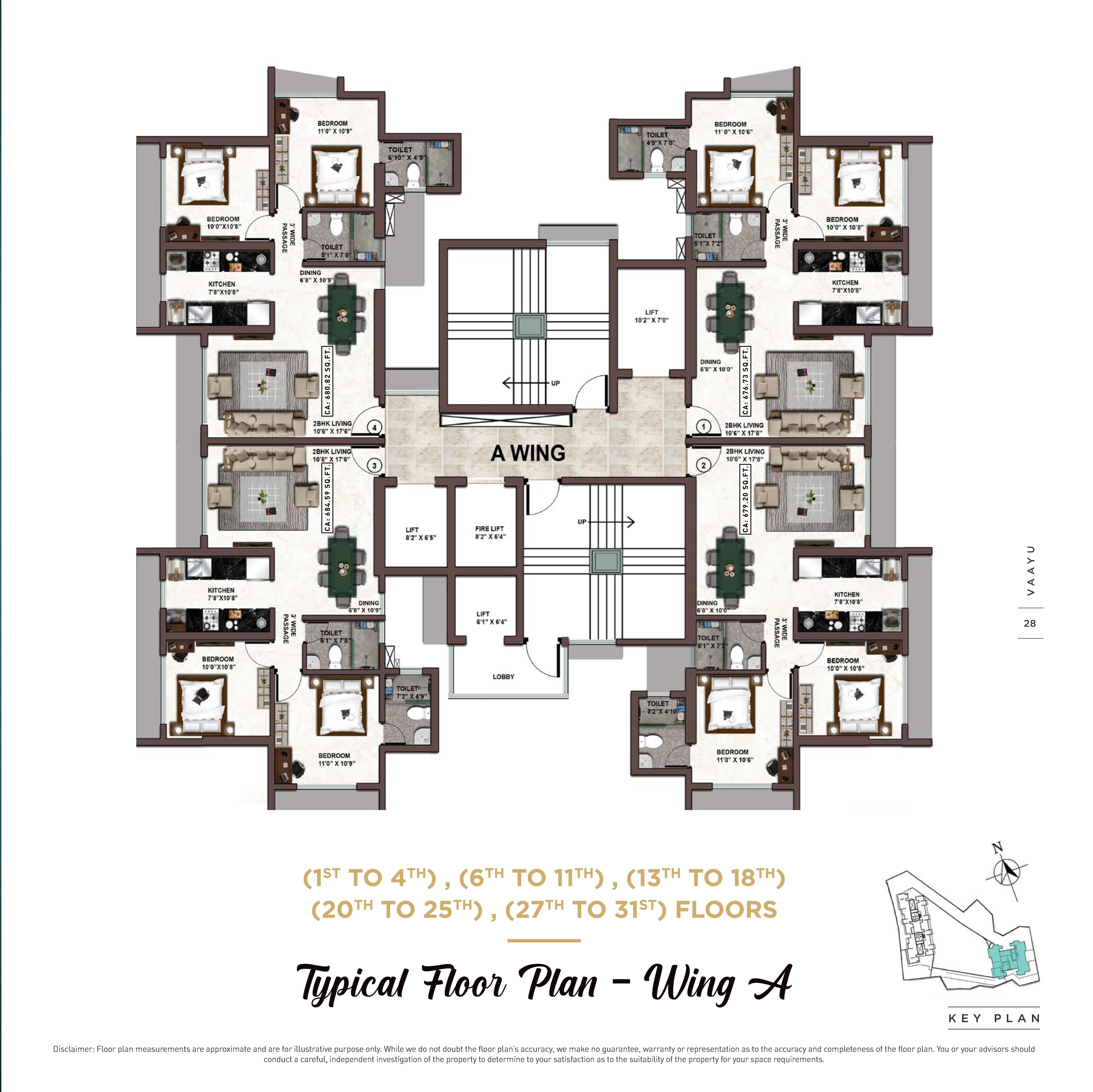 Kolte Patil Vaayu Wing A Typical Floor Plan