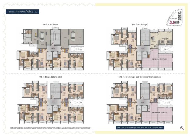 Dosti Oro 67 Wing A Typical Floor Plan