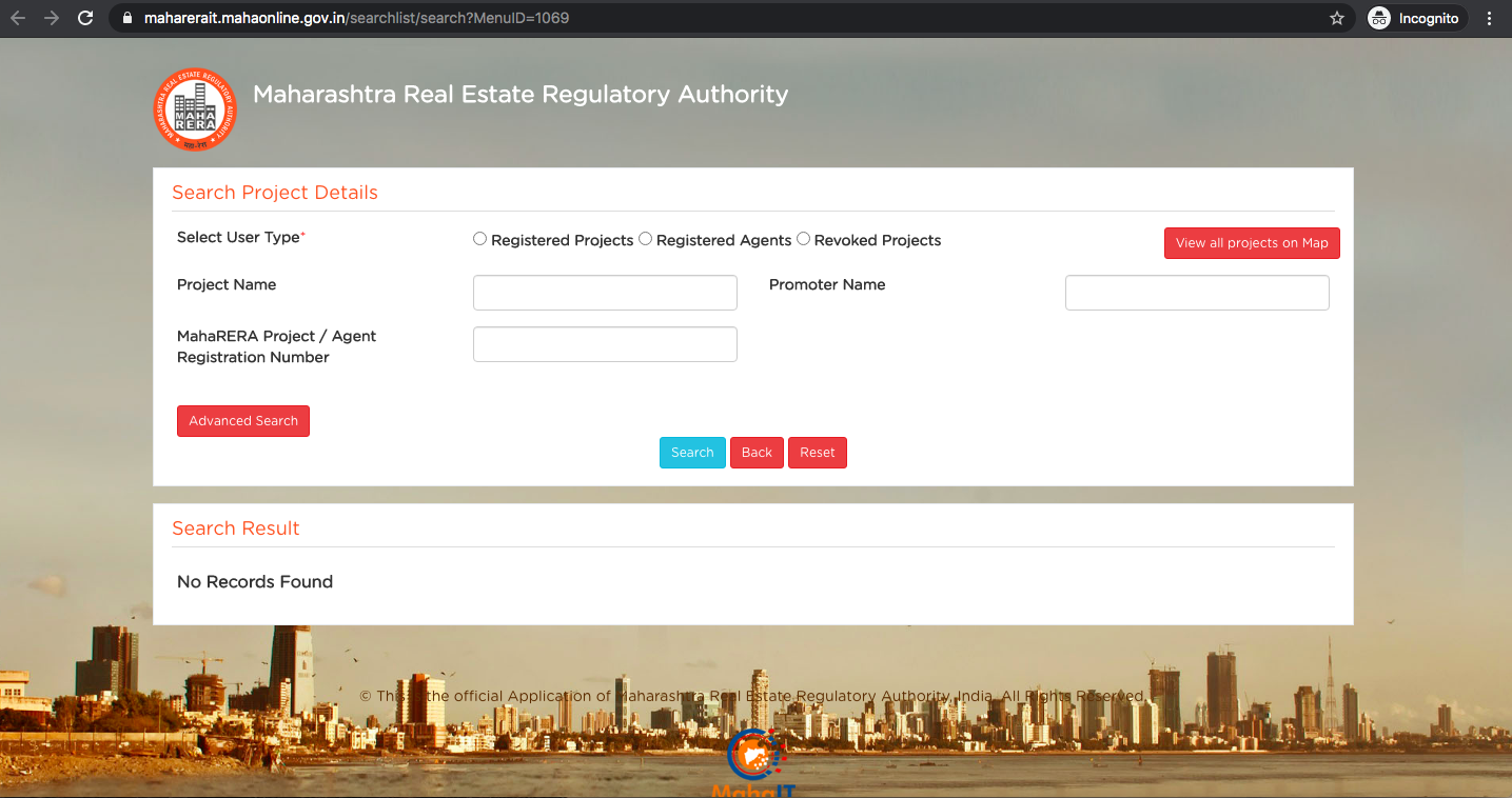 MahaRera: 18 Steps To Find Project Details On Website