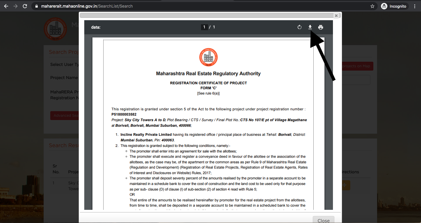 MahaRera: 18 Steps To Find Project Details On Website